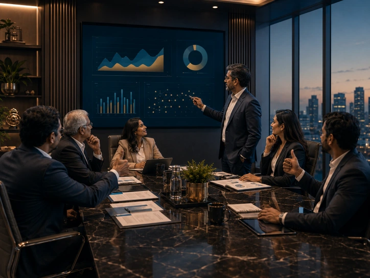 VIVS Analytics team in a professional meeting