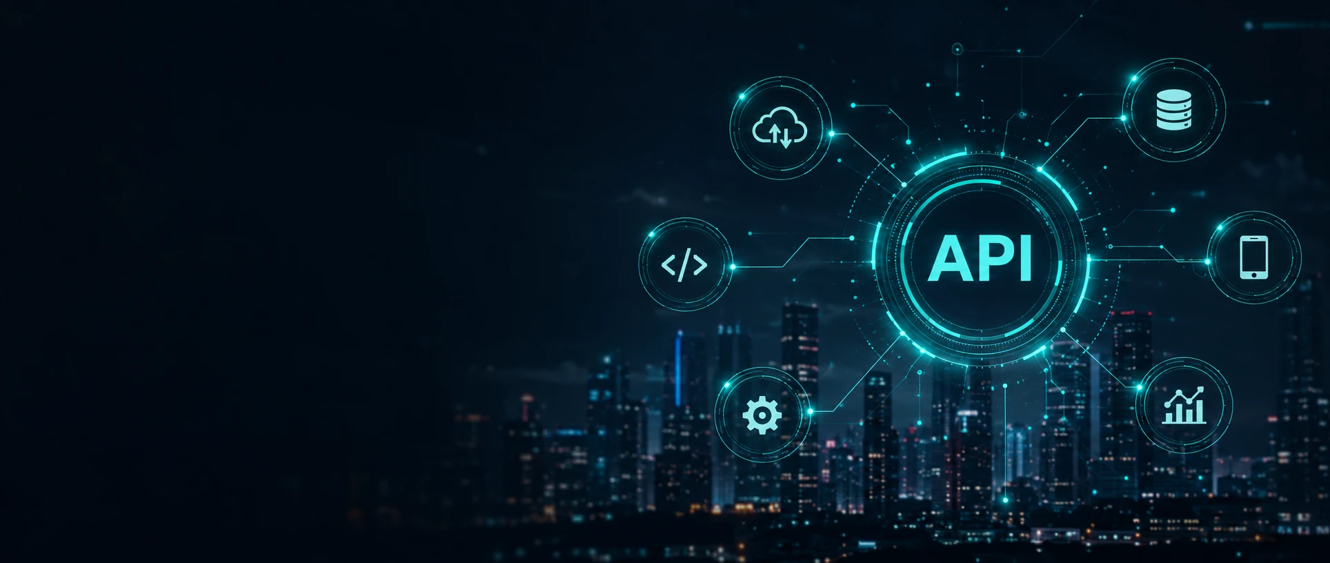 API integration connecting applications, platforms, databases and digital systems